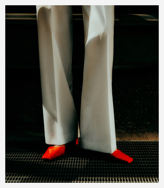 Red Shoes White Pants